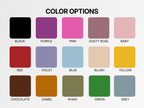 Color swatches with labels on a white background